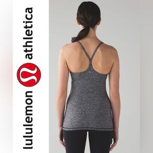 Lululemon Power Y Tank *Luon Heathered Black Size 4